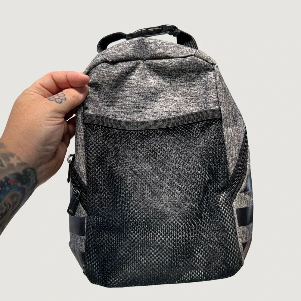 Adult Kids Adidas Lunch Bag Gray Heather Jersey Athletic Insulated Tote